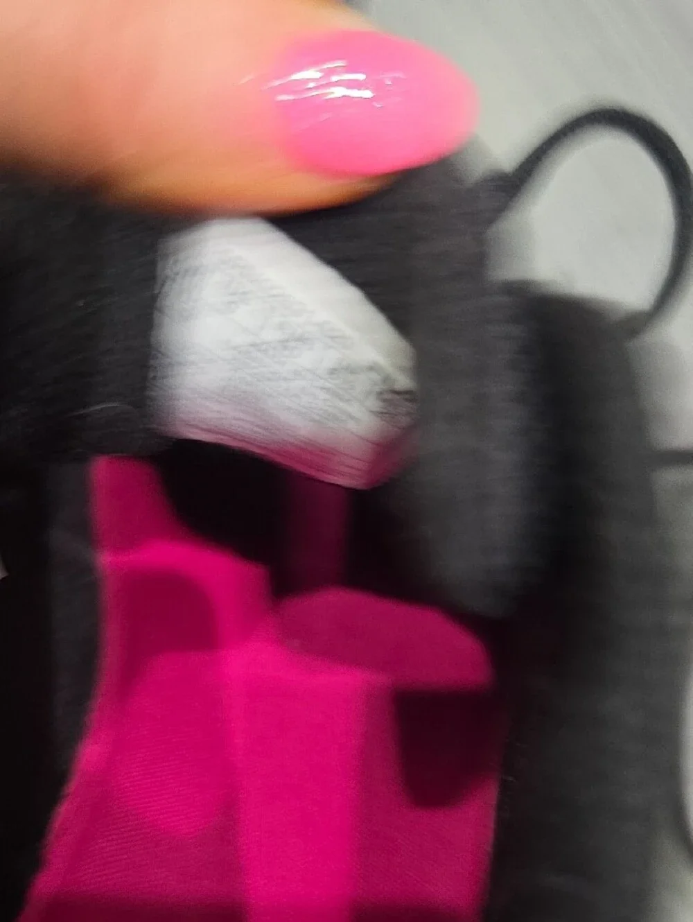Like NEW Fila Sneakers Women's Memory Foam Black & Pink with White Sole, Size 9